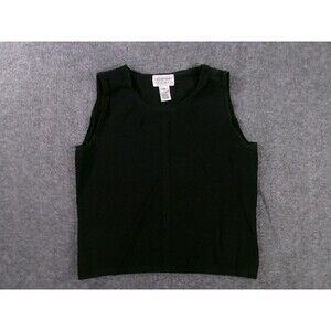 Freeport Studio Top Womens XS Black Sleeveless Knit Shell Rayon Layering LL Bean